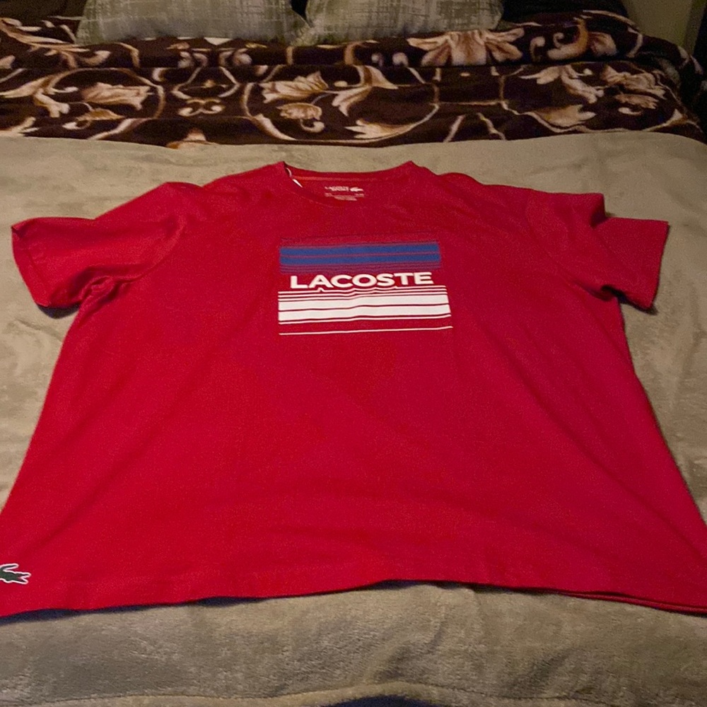 Lacoste Men’s T-Shirt Red 9- 4XL